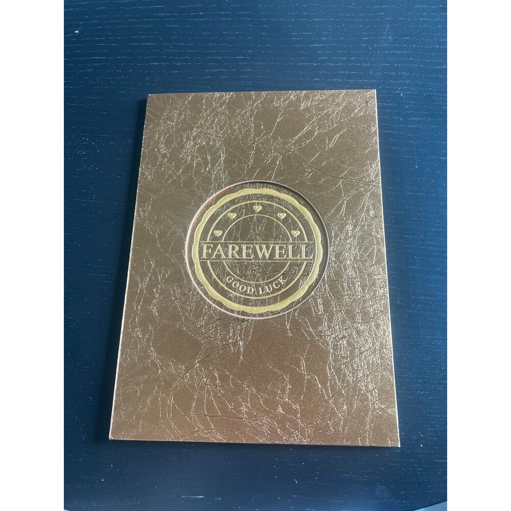 Large, hard, farewell card